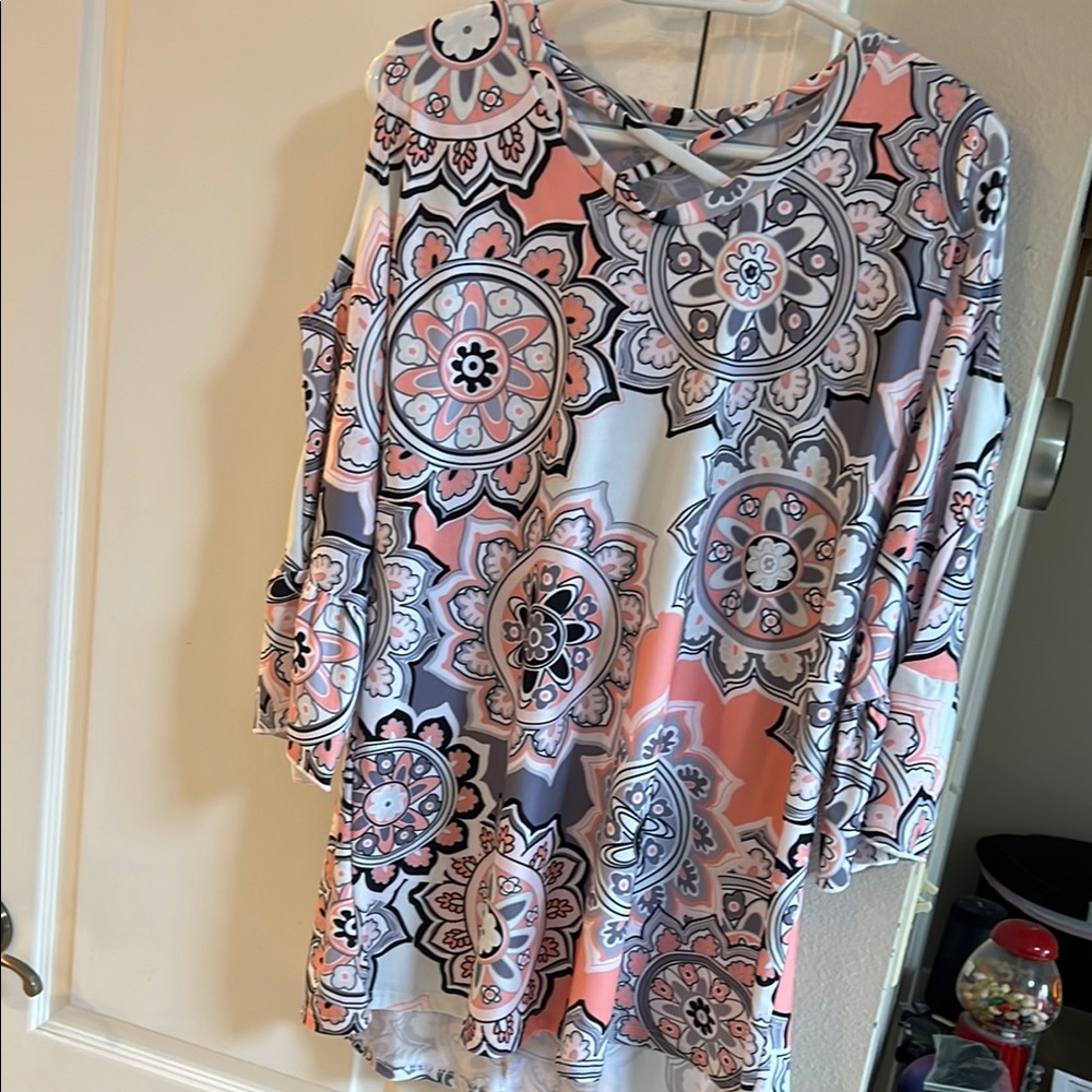 Boho Chic Mandala Print Dress/Tunic top